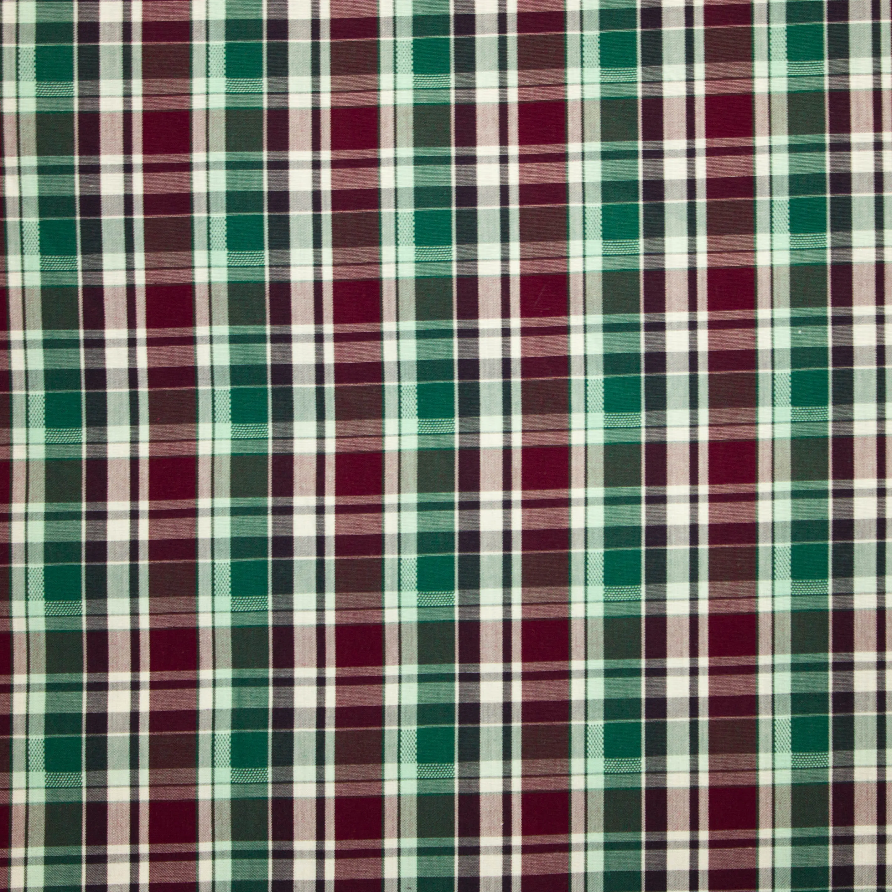 Katoen geruit groen / rood